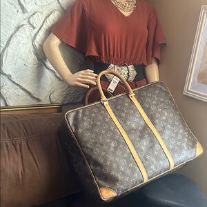 Sale!!! Louis Vuitton Brown and Tan Monogram Travel Bag